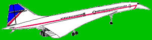 Drawing of concorde an aircraft