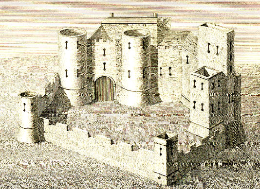 Crickhowell Castle From a Survey in the beginning of the 6th Century