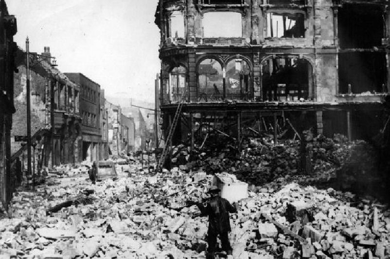 Swansea Town City During the Blitz