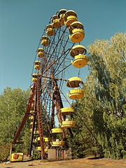 The ferris wheel left abandones at Chernobly