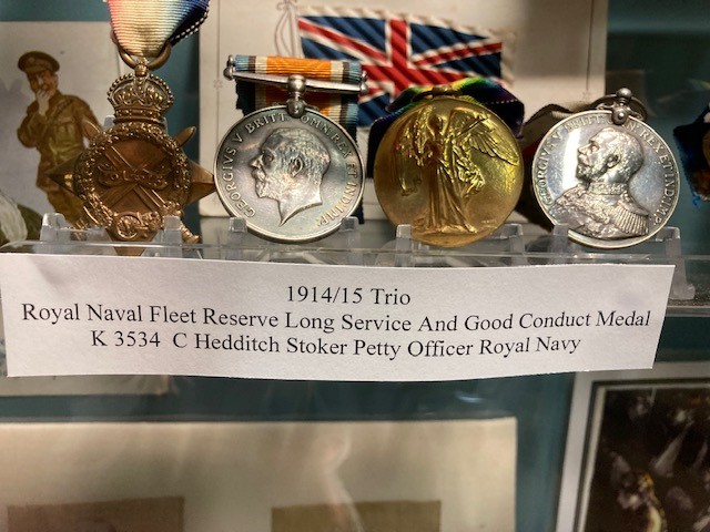 Photo of WW1 medals of Charlers Hedditch