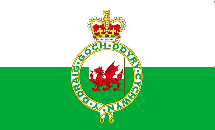 An image of the Welsh flag used before 1959